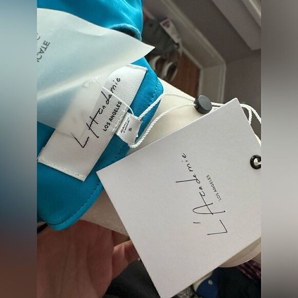 L'Academie || NWTs SET = 2 PIECES Ottilie Top and Prisca Skirt in Aqua Blue - Picture 14 of 17